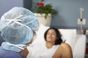Mujer preparándose para el parto